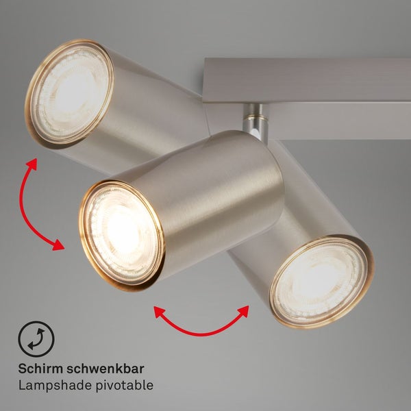 Deckenstrahler Deckenleuchte Deckenlampe Schlafzimmer Schwenkbar 2-flammig GU10