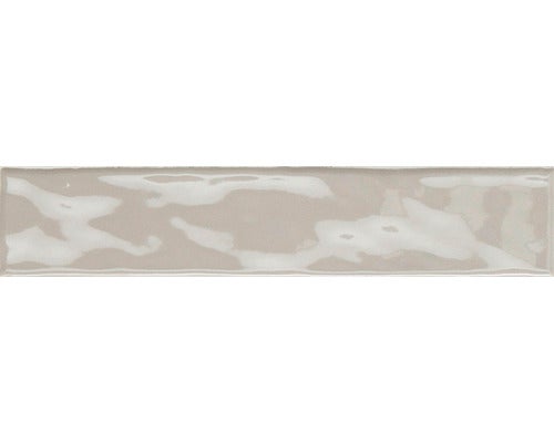 Japandi Wandfliese Kyushu grau glänzend 5x25 cm