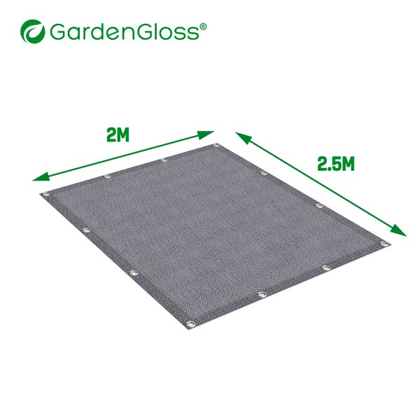 GardenGloss Vorzeltteppich 250x200 - Camping Teppich Outdoor Wetterfest - Campingteppich, Zeltteppich inkl. 12 Befestigungsnägel und Tragetasche