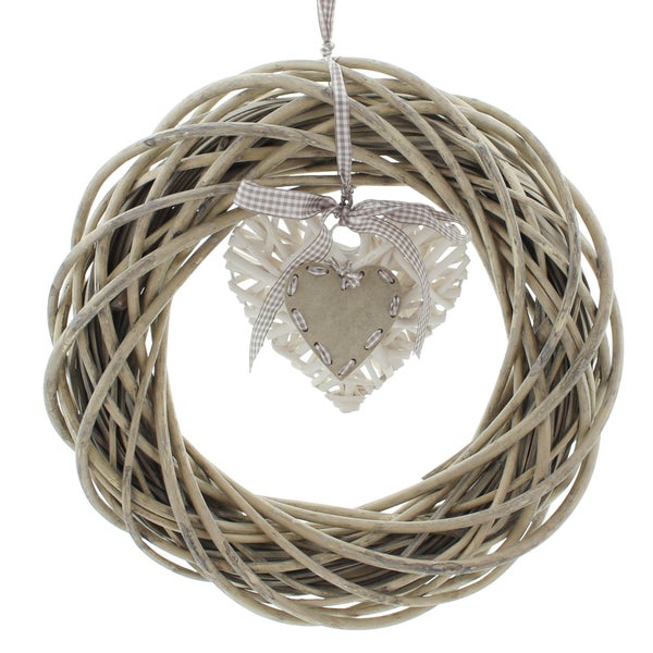 FRANK FLECHTWAREN | Kranz Romance, WEIDE, METALL, Ø 36 cm