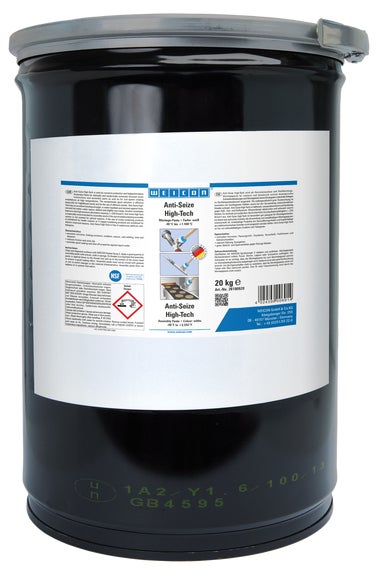 WEICON Anti-Seize High-Tech Montagepaste|metallfreie Schmier- und Trennmittelpaste|20 kg|weiß