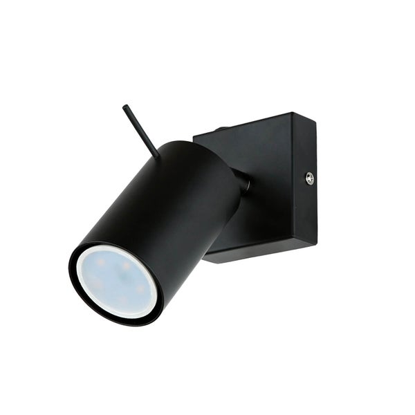 Schwarze Wandleuchte mit LED-Leuchtmittel