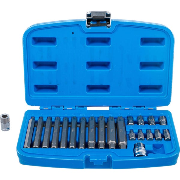 BGS Bit-Satz Antrieb Außensechskant 10 mm (3/8) Keil-Profil (für Ribe) 22tlg. - 5013