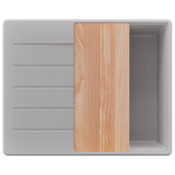 Spülbecken aus Silgranit mit Schneidebrett