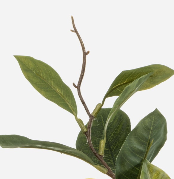 Künstlicher Zitronenzweig QUEOSHA mit Früchten, gelb, 95cm - Kunststoff Zweig