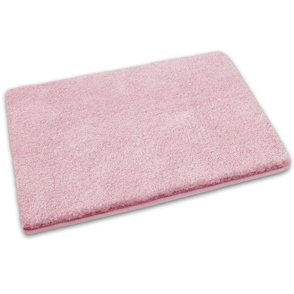 FLOORDIREKT Badematte Sky Soft - Reckteckig - Rutschhemmende Rückseite - Rosa - 70 x 120 cm