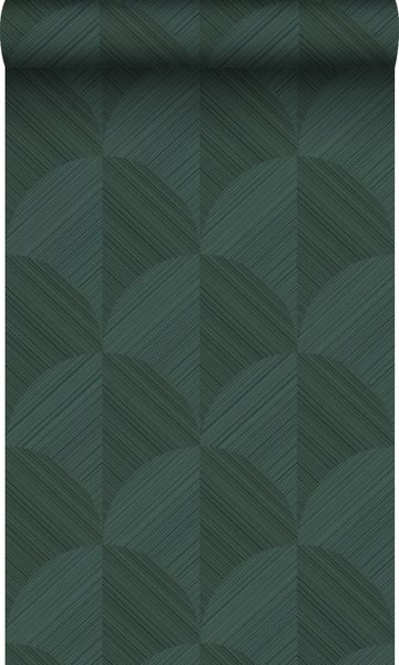 Origin Wallcoverings Öko-Strukturtapete 3D Muster Dunkelgrün - 0.53 x 10.05 m - 347939