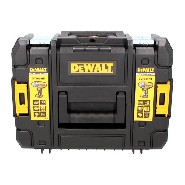 DeWALT TSTAK Werkzeugkoffer für Schlagschrauber DCF899NT aus Kunststoff in Schwarz und Gelb.