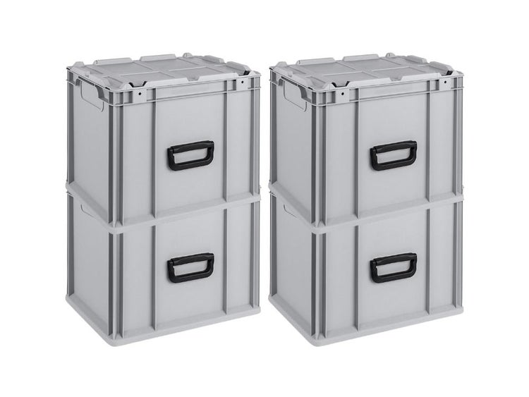 PROREGAL SuperSparSet 4 x Eurobox NextGen Portable HxBxT 33,5 x 30 x 40 cm 30 Liter Eurobehälter Transportbox Transportbehälter Stapelbehälter