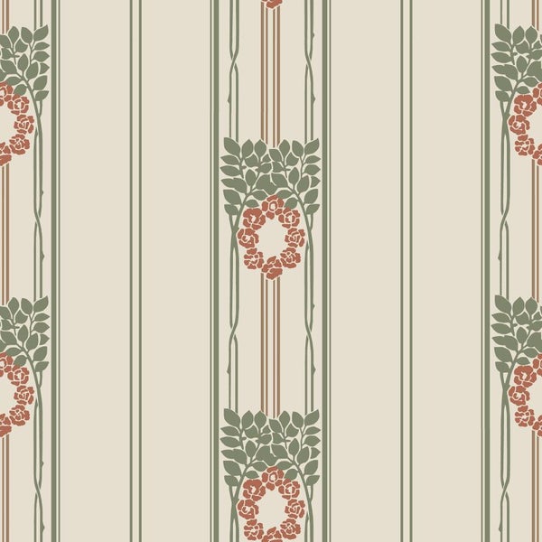 Duro Tapete Blumen Graugrün - 53 cm x 10.05 m - 661202