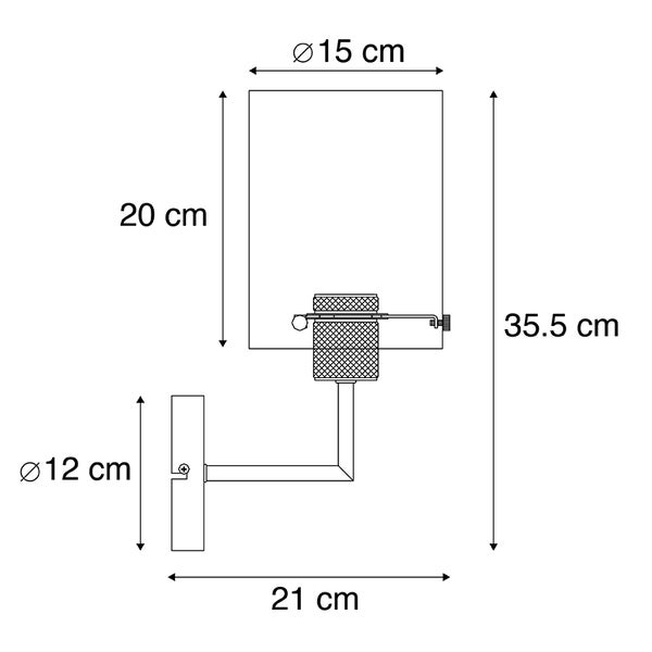 Maße der Wandleuchte