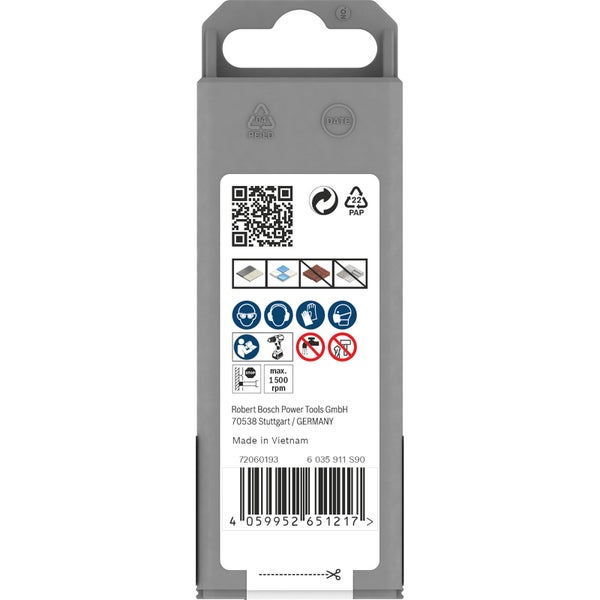 Verpackungsinformationen für ein Bosch-Produkt