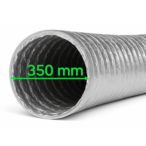 Aluflexrohr 350mm – 1 Meter flexibler Abluftschlauch für Growboxen, Klimageräte & mehr – Feuergeschützt, Robuste Aluminium-Innenbeschichtung, Extra Stabil & Langlebig