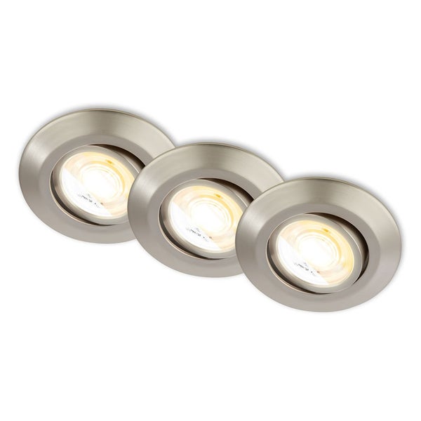 3er Set LED Einbaustrahler 230V LED Einbauleuchten Spots schwenkbar CTS Ra90