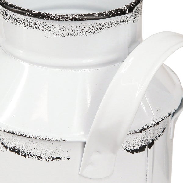 Dekorative weiße Milchkanne mit Griff