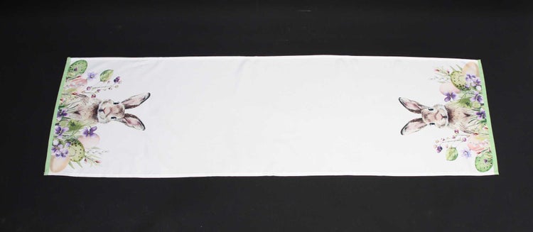 FRANK FLECHTWAREN | Tischläufer Osterhäschen, POLYESTER, 40 x 140 cm