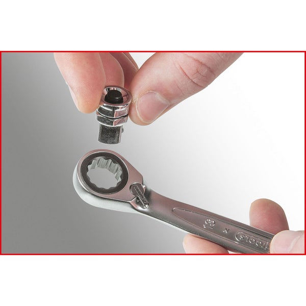 KS TOOLS GEARplus Ratschenringmaulschlüssel-Satz umschaltbar 16tlg. - 503.4666