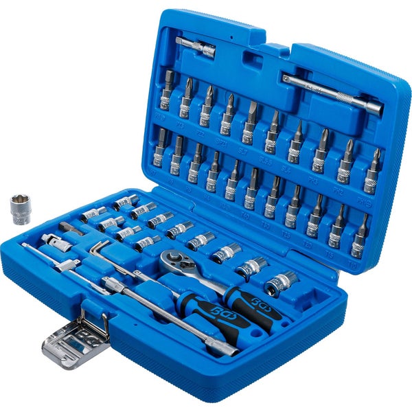 BGS Steckschlüssel-Satz Antrieb 6,3 mm (1/4) 46tlg. - 2145