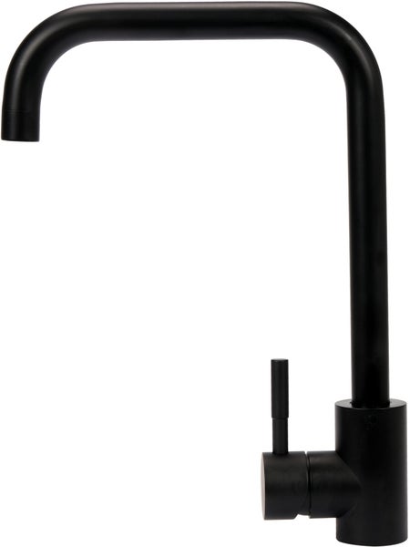 Küchenarmatur Steely, schwarz 27cm, Wasserhahn, Spültischarmatur, Mischbatterie