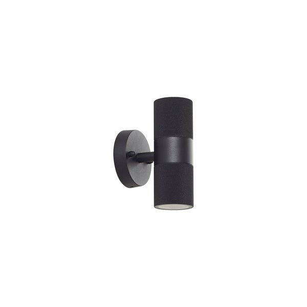 Lindby Wandleuchte außen Jovane (spritzwassergeschützt (Modern) in Schwarz aus Aluminium (2 flammig, GU10) - Außenwandleuchten Wandlampe Led Außenlampe Outdoor für Außenwand/Hauswand
