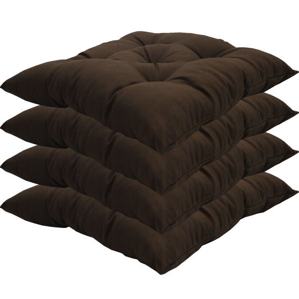 NYVI Stuhlkissen für Gartenstühle 38x38 cm 4er Set Braun