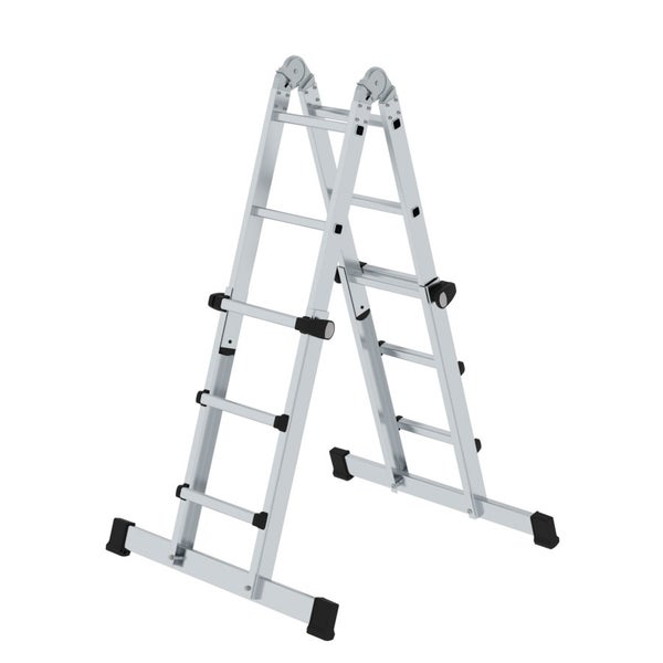 MUNK Teleskopleiter mit Traverse 4x3 Sprossen