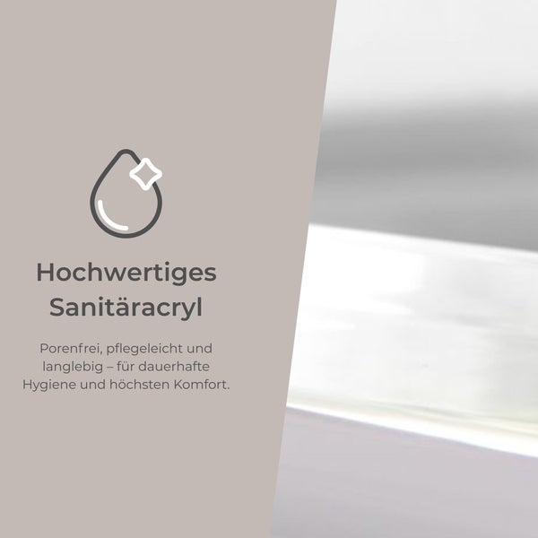 Symbol für hochwertiges Sanitäracryl