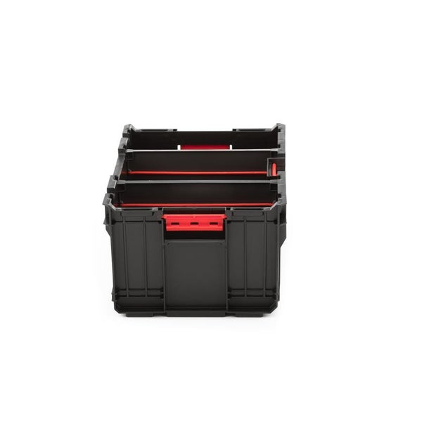 PROREGAL QBRICK Werkzeugkasten One HxBxT 29,5 x 53,5 x 22 cm 52 Liter Traglast Bis Zu 120 kg Mit Deck & Frontgriff Mit Klemmverschlüsse Schwarz