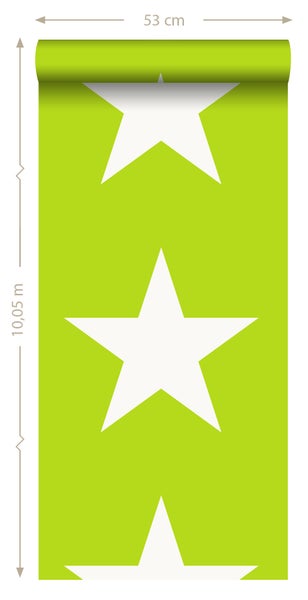 Tapetenrolle mit Sternmuster, 53 cm breit, 10,05 m lang