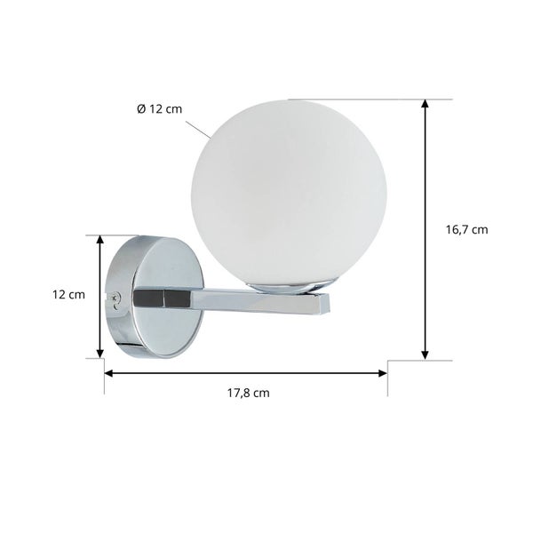 Lucande Wandleuchte, Wandlampe Bad Bidolo (spritzwassergeschützt in Chrom aus Metall (1 flammig G9) - Wandleuchten Spiegelleuchte Badezimmer Wandbeleuchtung Badezimmerleuchte