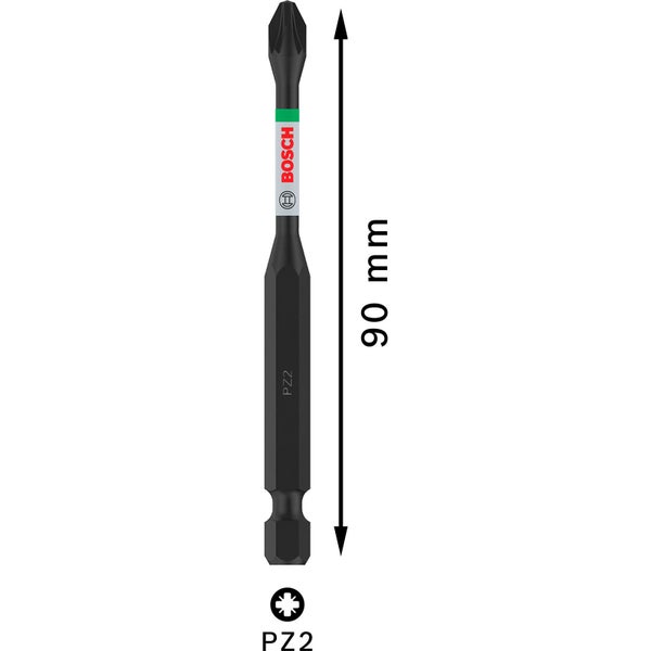 Bosch PRO Pozidriv Impact Bit PZ2 90 mm - 2608522547