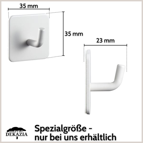 DEKAZIA® Klebehaken Bad | Wandhaken weiß matt Haken selbstklebend Handtuchhaken Küchenhaken selbstklebende Haken Handtuchhalter ohne Bohren Kleiderhaken selbstklebend Handtuch Haken Küche Edelstahl | milk-coffee | beige