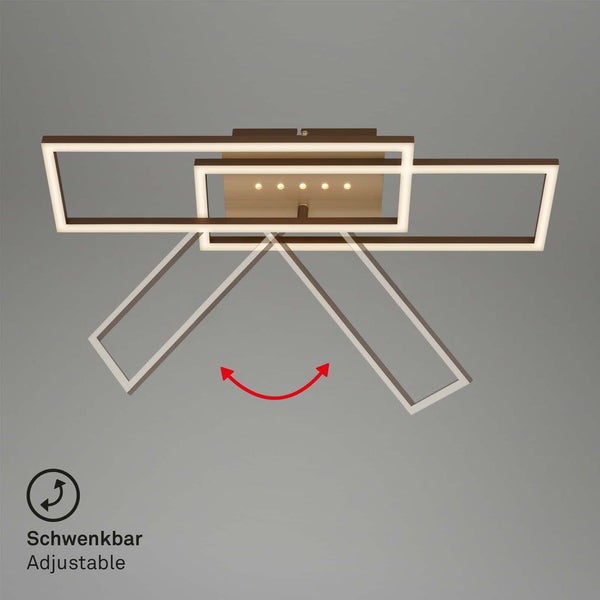 LED ceiling light with LED dots,brown-gold,LED/30W