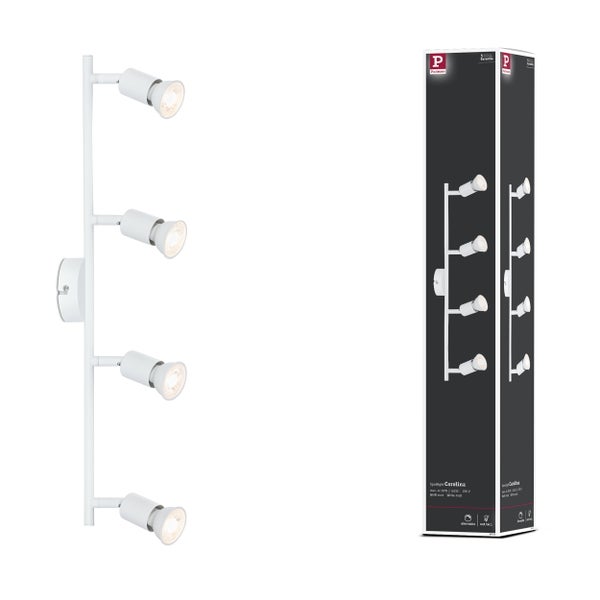 Moderne Außenwandleuchte mit LED Beleuchtung montiert an einer Hauswand im Außenbereich.