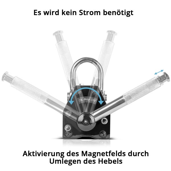 STAHLWERK Lasthebemagnet mit 100 kg 220 lbs Tragkraft und 350kg 771 lbs Zugkraft