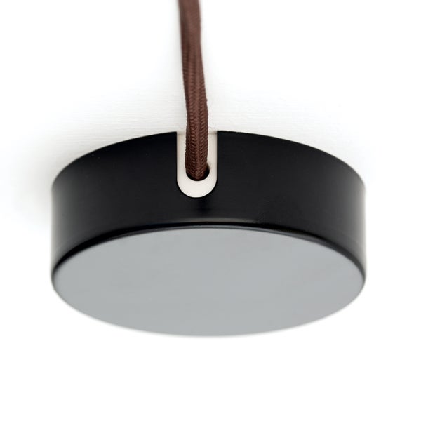 Verteilerdose aus Metall, Deckendose, Baldachin, Verteiler Abdeckung für Leuchte Lampe, 70mm, Schwarz