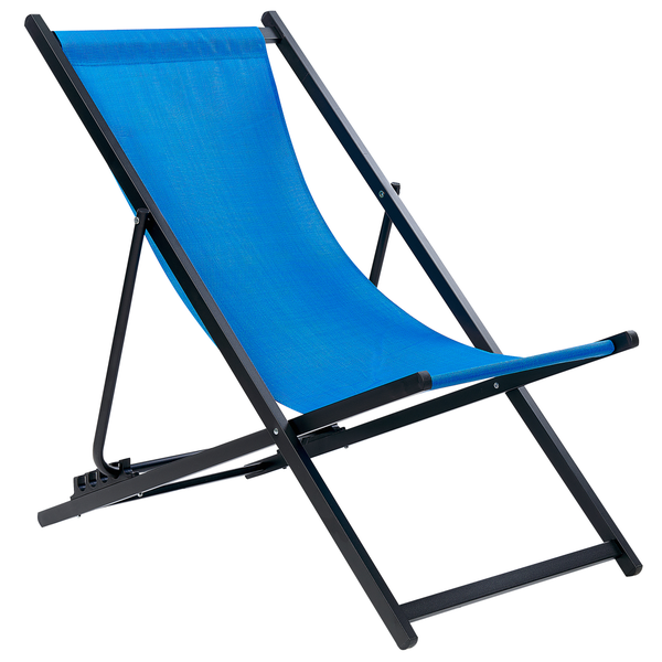 Klappbarer Liegestuhl LOCRI II Metall Blau