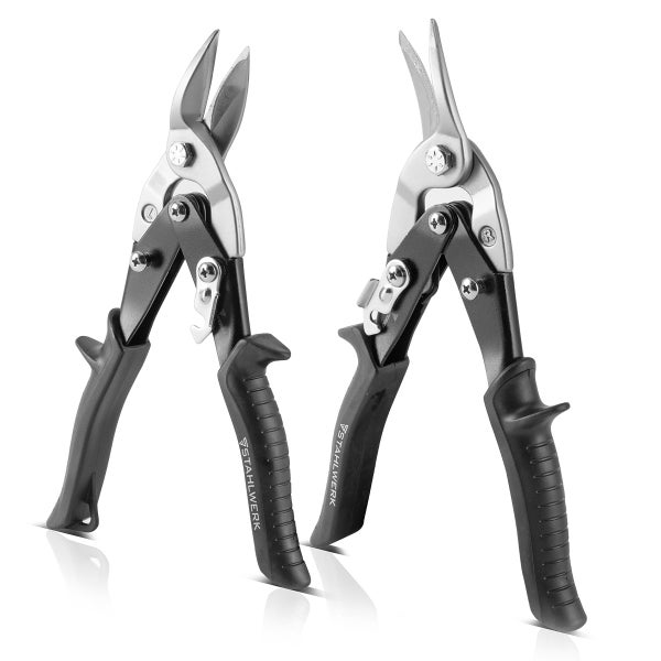 2er Set Blechscheren rechter, linker Schnitt Chrom-Vanadium Stahl