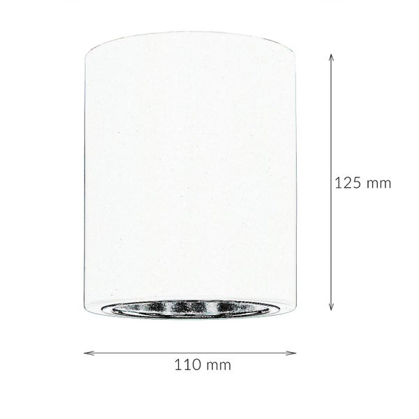 Glaslampenschirm mit den Maßen 125 mm Höhe und 110 mm Breite