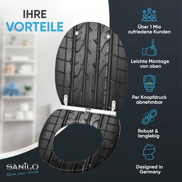 WC-Sitz mit Absenkautomatik & Top Fix Tyre