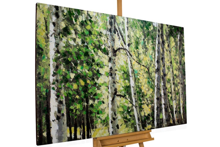 Handgemaltes Gemälde Acrylfarbe 120x80cm Grün