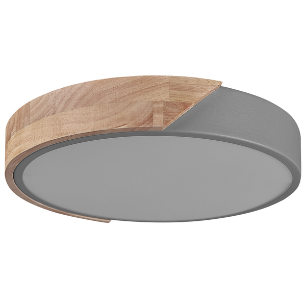 Abmessungen einer Deckenleuchte: Durchmesser circa 30 Zentimeter, Außendurchmesser circa 31 Zentimeter, Höhe circa 5 Zentimeter, Abstand zwischen Decke und Leuchte circa 1 Zentimeter