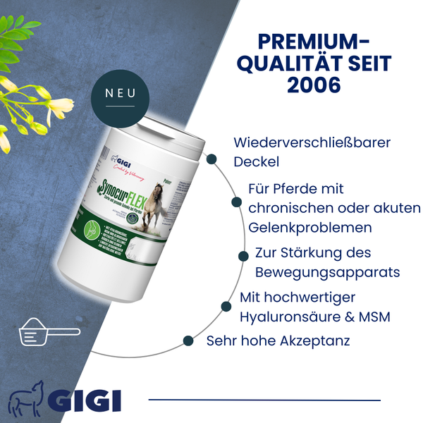 GIGI Synocur FLEX Ergänzungsfuttermittel für Pferde zur Unterstützung der Gelenke