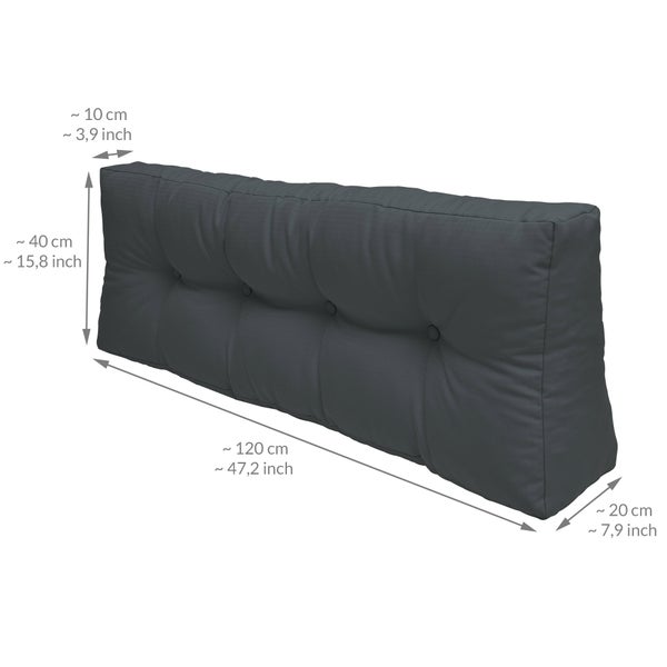 Beautissu ECO Elements Palettenkissen Sitz + Rücken Graphitgrau (1tlg)