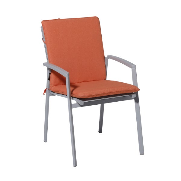 Stuhlauflage Stapelstuhl Panama Flammenorange - Ca. 97x49 cm - 4er-Set
