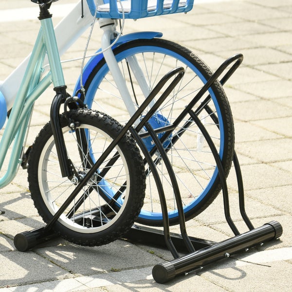 HOMCOM Fahrradständer, Montageständer, 60 x 54 x 57, Metall, Schwarz