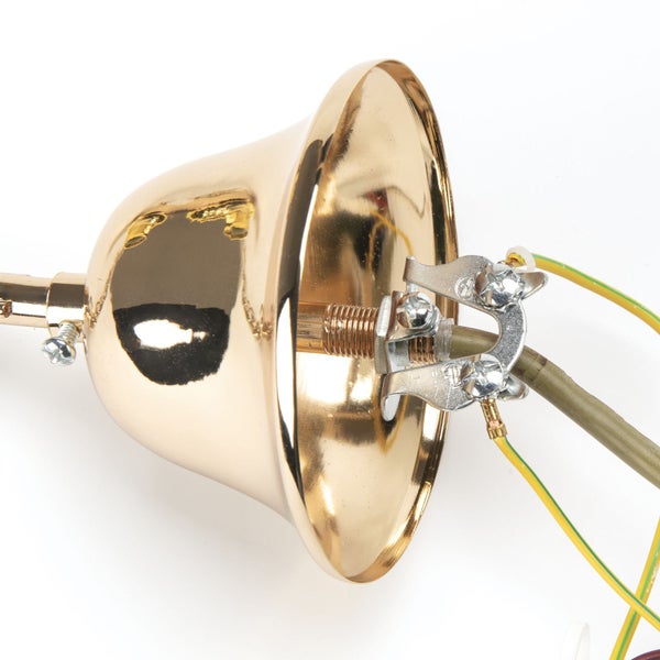 Kettenaufhängung 100cm Aufhängung mit Fassung E27 Schraubring Lampenaufhängung Lampen Kette Gold