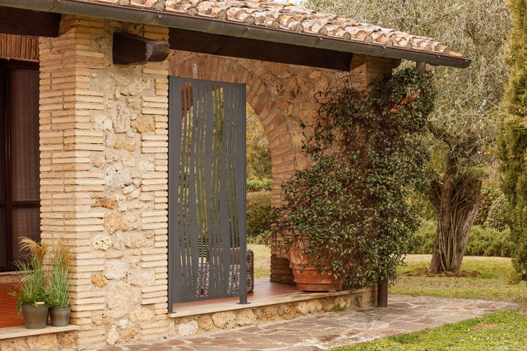 Sichtschutzwand ELEO Arno 60 x 158 cm - Metall pulverbeschichtet anthrazit