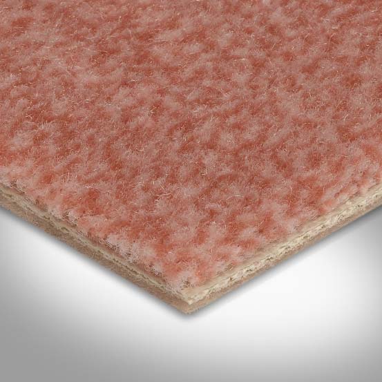Teppichboden Auslegware Velours Teppich Meterware in Apricot 7,5 mm dick 400 cm Breite (Meterware)