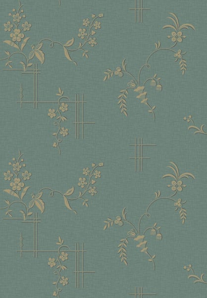 Borastapeter Tapete Blumen Grün - 53 cm x 10.05 m - 660085
